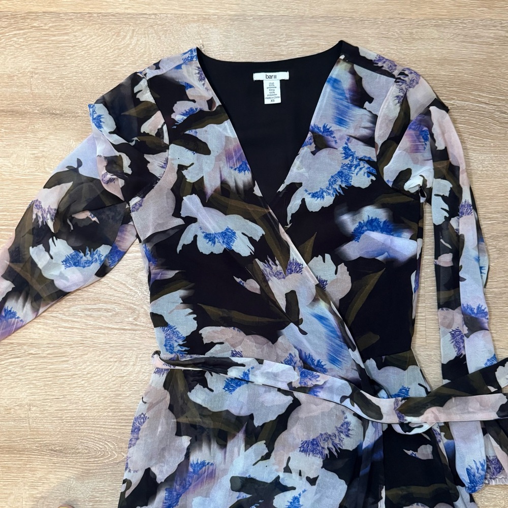 Bar III Chic Floral Wrap Dress - Picture 2 of 5